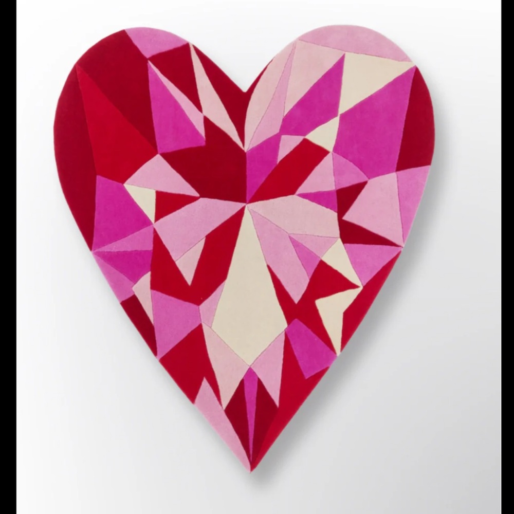 PINK SAPPHIRE HEART GEM RUG